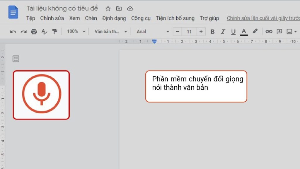 Nhập văn bản bằng giọng nói bằng Google Docs